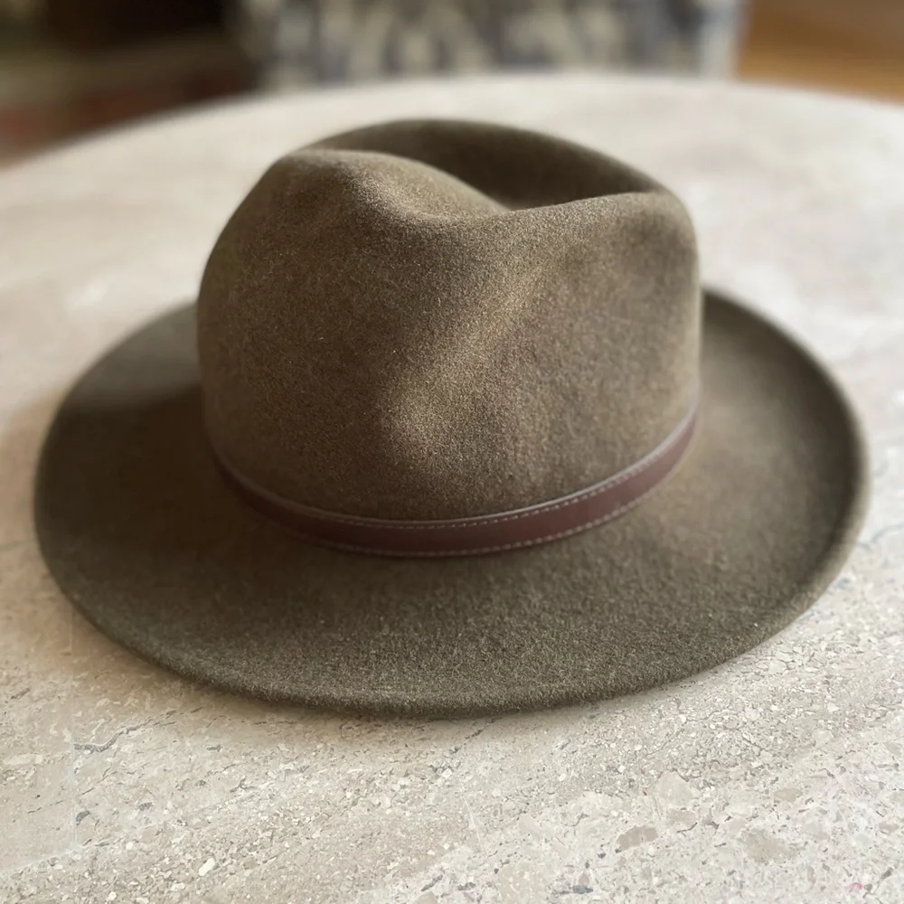 Pendleton Olive Wool Hat with Brown Band - Picture 6 of 10